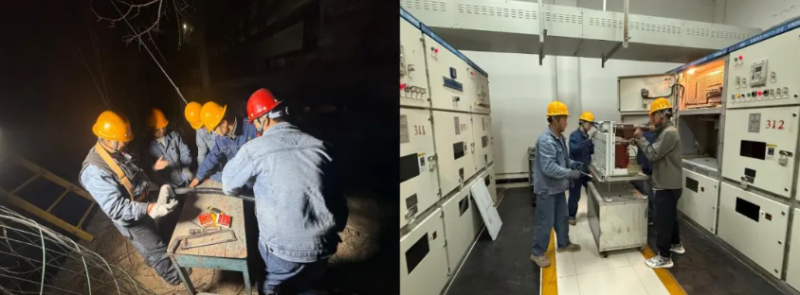 深夜搶修保供電 履職盡責顯擔當